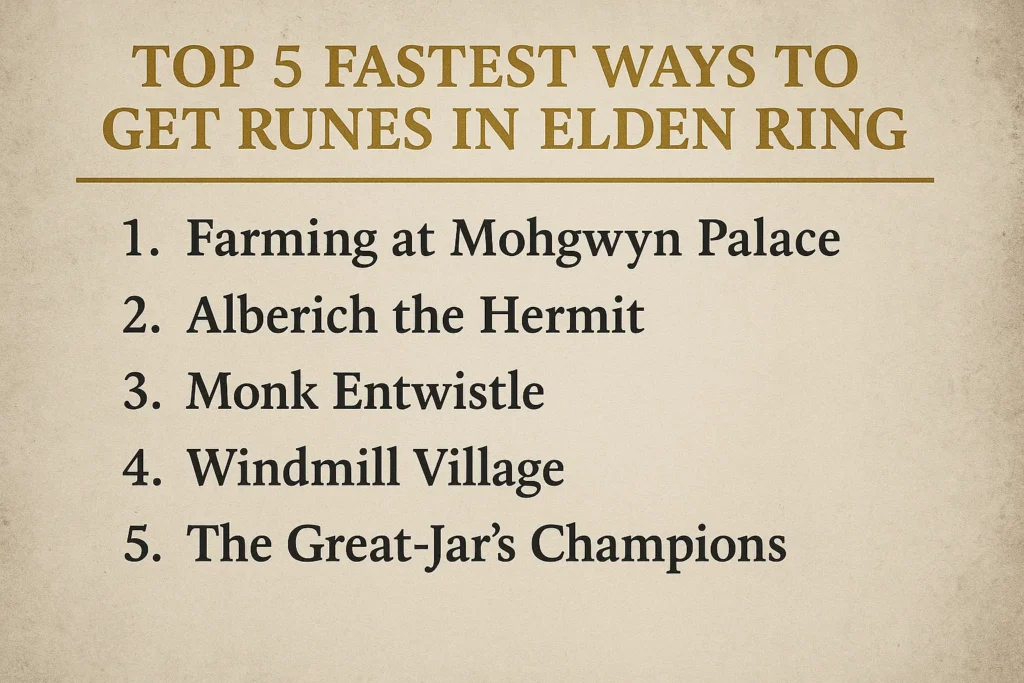 Top 5 Fastest Ways to Get Runes in Elden Ring