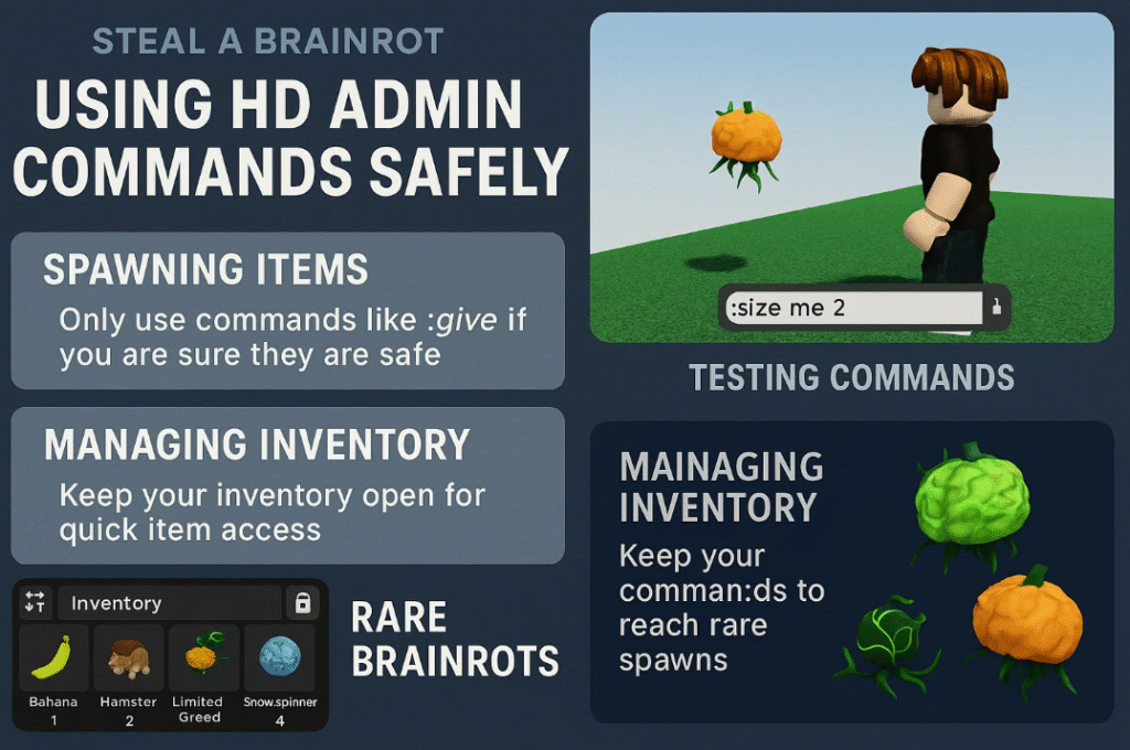 How to Use HD Admin Commands in Steal A Brainrot Safely