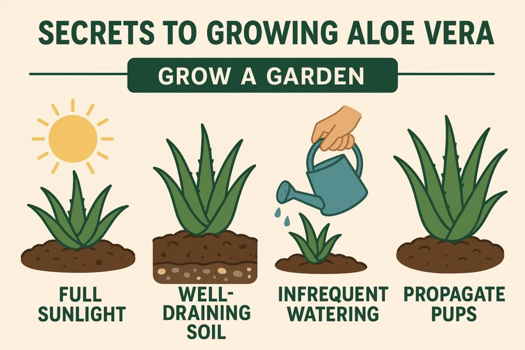 Secrets to Growing Aloe Vera Crops in Grow A Garden
